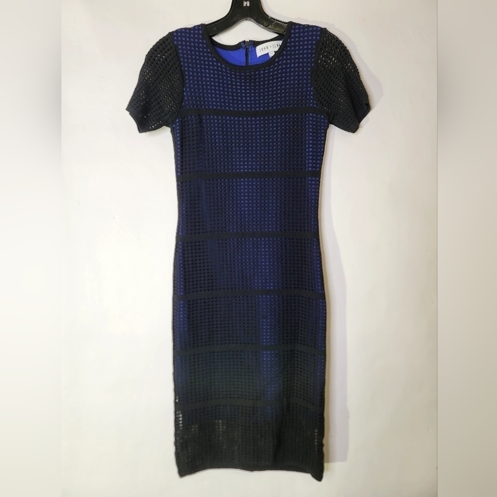 John and Jenn Body Contour Perforated midi dress